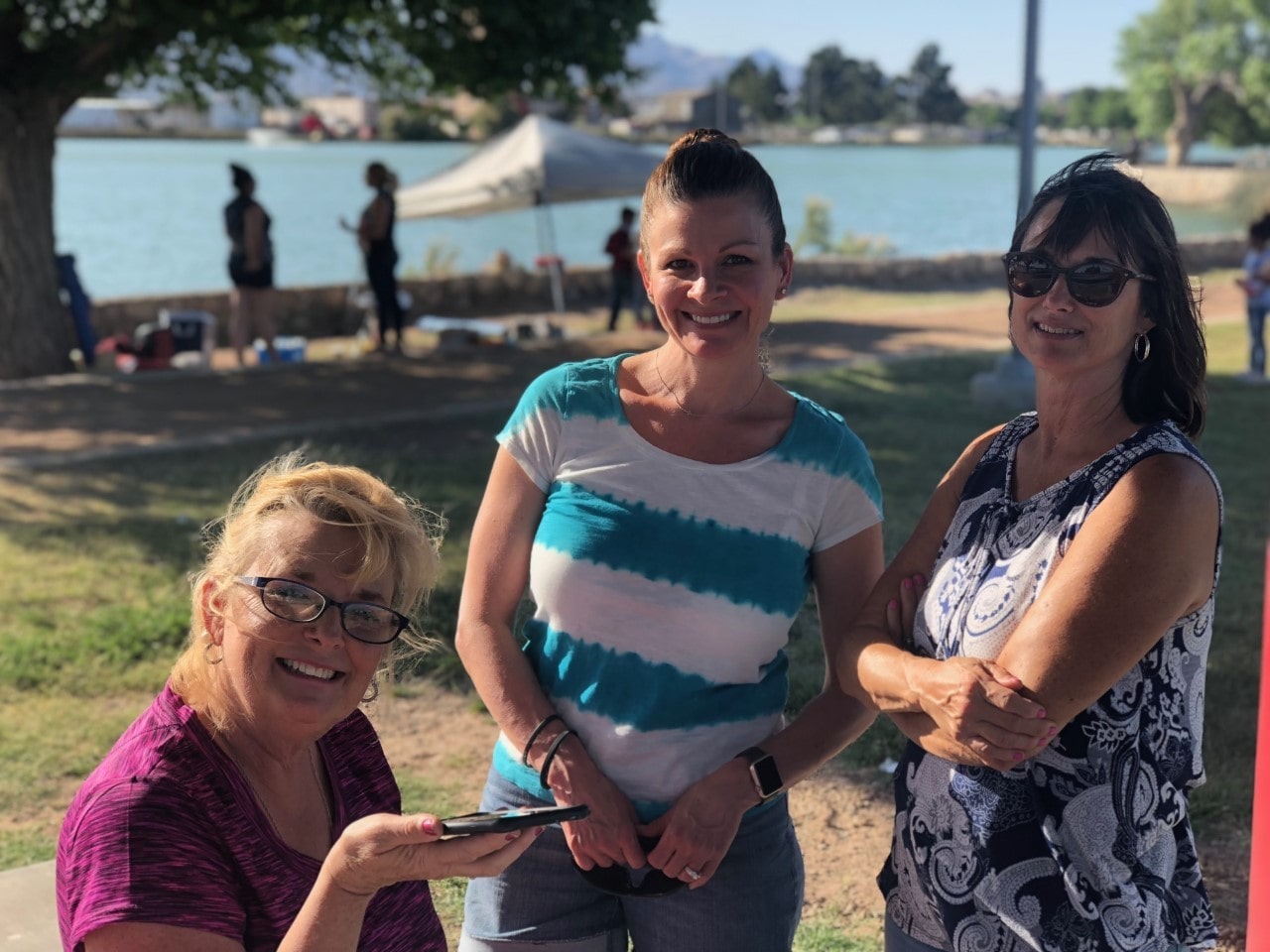 Happy Three Women Smiling